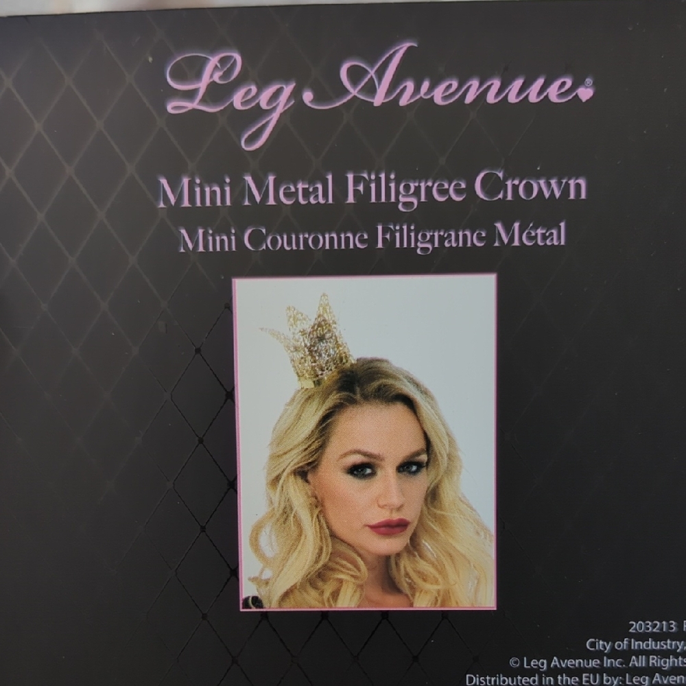Leg Avenue Gold Filigree Mini Crown- Perfect For Halloween Costumes